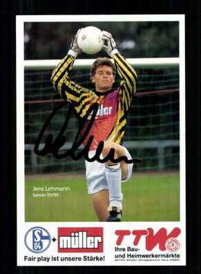 Jens Lehmann Autogrammkarte FC Schalke 04 1993-94 Original Signiert