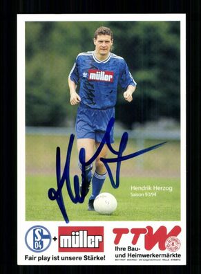 Hendrik Herzog Autogrammkarte FC Schalke 04 1993-94 Original Signiert