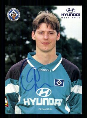 Richard Golz Autogrammkarte Hamburger SV 1996-97 Original Signiert