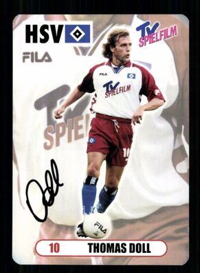 Thomas Doll Autogrammkarte Hamburger SV 2000-01 Original Signiert
