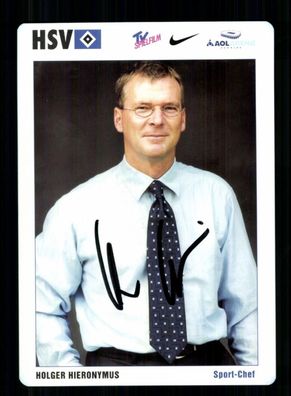 Holger Hieronymus Autogrammkarte Hamburger SV 2001-02 Original Signiert
