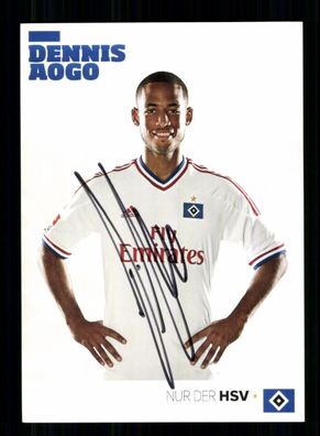 Dennis Aogo Autogrammkarte Hamburger SV 2011-12 Original Signiert