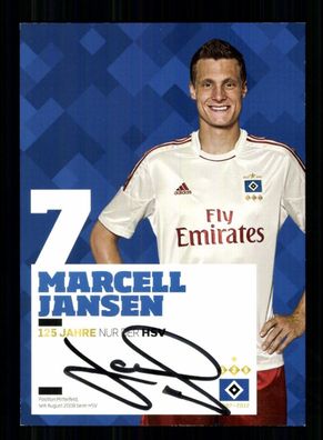 Marcell Jansen Autogrammkarte Hamburger SV 2012-13 Original Signiert