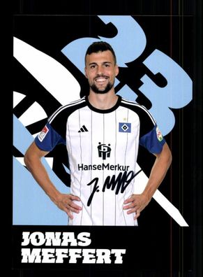 Jonas Meffert Autogrammkarte Hamburger SV 2023-24 Original Signiert