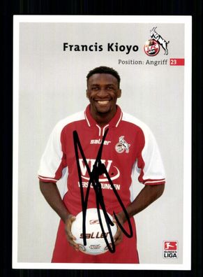 Francis Kioyo Autogrammkarte 1 FC Köln 2002-03 Original Signiert
