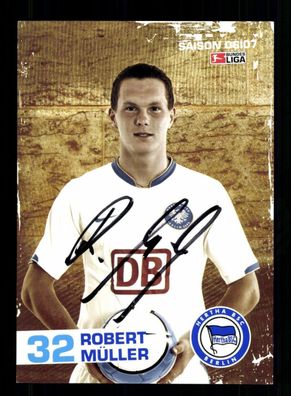 Robert Müller Autogrammkarte Hertha BSC Berlin 2006-07 Original Signiert
