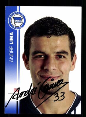 Andre Lima Autogrammkarte Hertha BSC Berlin 2007-08 Original Signiert