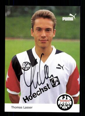 Thomas Lasser Autogrammkarte Eintracht Frankfurt 1990-91 Original Signiert