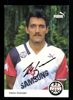 Heinz Gründel Autogrammkarte Eintracht Frankfurt 1991-92 Original Signiert