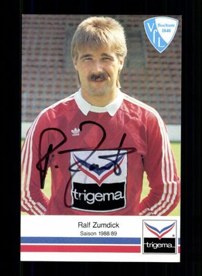 Ralf Zumdick Autogrammkarte VFL Bochum 1988-89 2. Karte Original Signiert