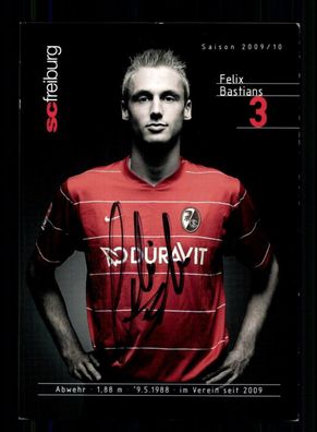 Felix Bastians Autogrammkarte SC Freiburg 2009-10 Original Signiert
