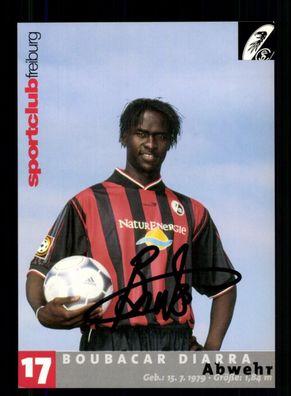 Boubacar Diarra Autogrammkarte SC Freiburg 2001-02 Original Signiert
