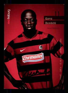 Garra Dembele Autogrammkarte SC Freiburg 2011-12 Original Signiert
