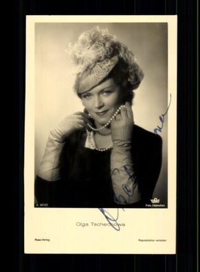 Olga Tschechowa ROSS Autogrammkarte Original Signiert # BC 209167