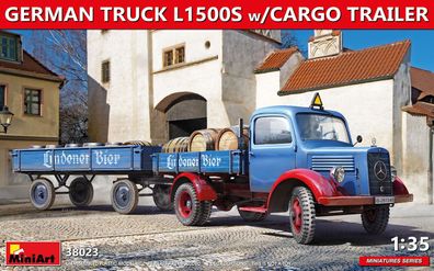 MiniArt LKW L1500S mit Anhänger Bausatz 38023 in 1:35 Kisten 550038023