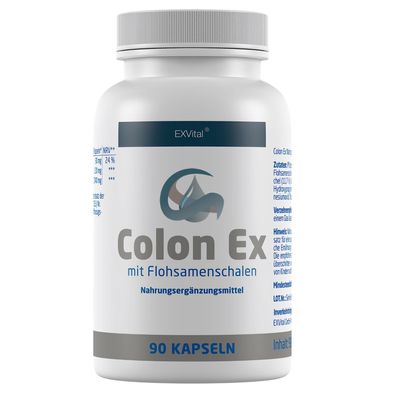 Colon Ex Darmreiniger mit Flohsamenschalen und Magnesium für Darmsanierung - EXVital