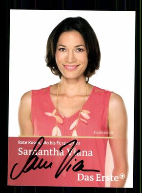 Samantha Viana Rote Rosen Autogrammkarte Original Signiert # BC 209640