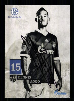 Dennis Aogo Autogrammkarte FC Schalke 04 2013-14 Original Signiert