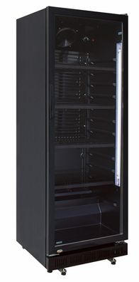 Getränke Kühlschrank schwarz Normalkühlung Glastür 620x635x1732 mm 5 Roste NEU