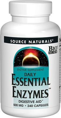 Source Naturals, Daily Essential Enzymes, 500mg, 240 Veg. Kapseln