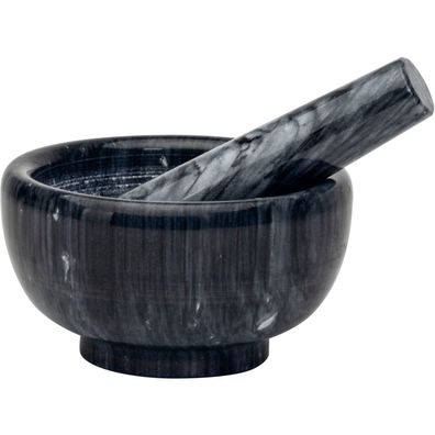 Küchenprofi Mörser Marmor, mit Stößel, schwarz, Höhe: 70 mm, ø: 110 mm