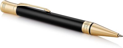 Parker Duofold Classic Kugelschreiber in Black mit gold-plattierten Zierteilen, ...