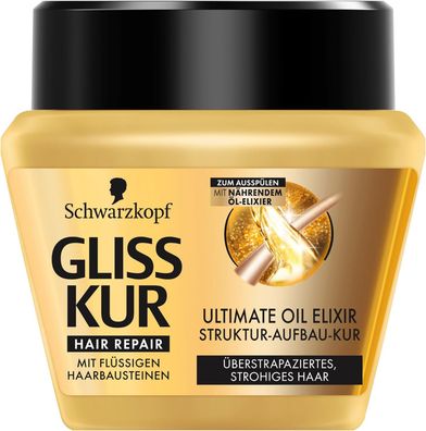 Schwarzkopf Gliss Kur Struktur-Aufbau-Kur Ultimate Oil Elixir, 300 ml