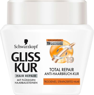 Schwarzkopf Gliss Kur Anti-Haarbruch-Kur Total Repair, 2 x 300 ml