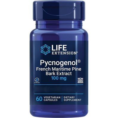 Life Extension, Pycnogenol French Maritime Pine Bark Extract, 100mg, 60 Veg. Kapseln