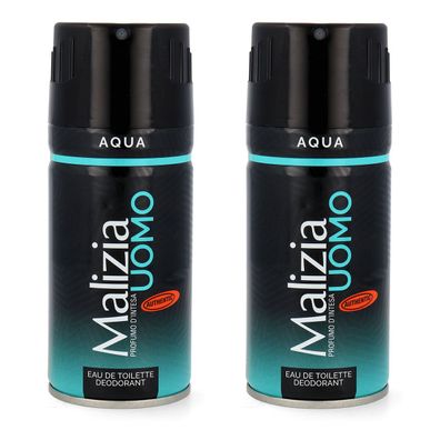Malizia UOMO AQUA - deodorant EdT 2x 150ml doppelpack