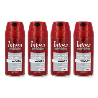 intesa pour Homme antibakteriell Deo - WOODY 4x150ml