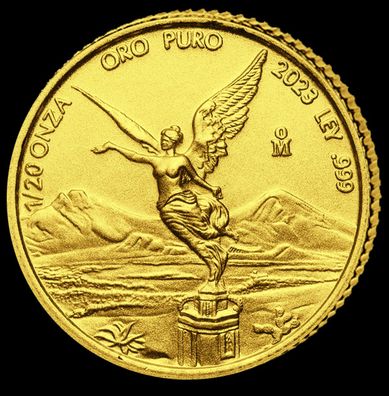 Goldmünze Libertad Siegesgöttin 1/20 Oz Mexiko 1/20 Unze 999 Gold 2023 ST