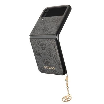 Handyhülle Case für Galaxy Z Flip 4 Guess goldfarbige Kette grau