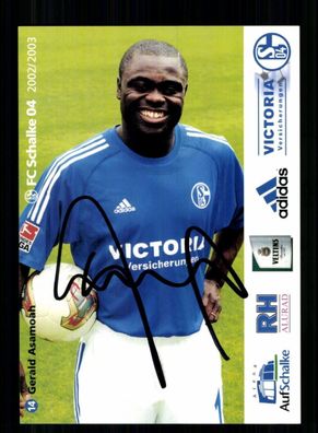 Gerald Asamoah Autogrammkarte FC Schalke 04 2002-03 1. Karte Original Signiert