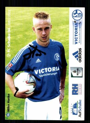 Mike Hanke Autogrammkarte FC Schalke 04 2002-03 1. Karte Original Signiert