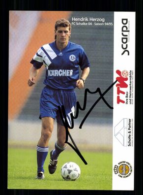 Hendrik Herzog Autogrammkarte FC Schalke 04 1994-95 Original Signiert