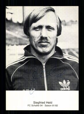 Siegfried Held Autogrammkarte FC Schalke 04 1981-82 Original Signiert
