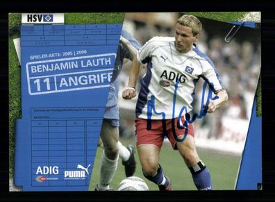 Benjamin Lauth Autogrammkarte Hamburger SV 2005-06 Original Signiert