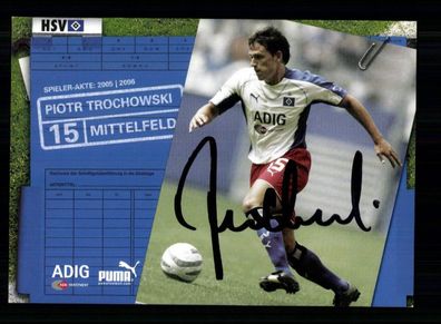 Piotr Trochowski Autogrammkarte Hamburger SV 2005-06 Original Signiert