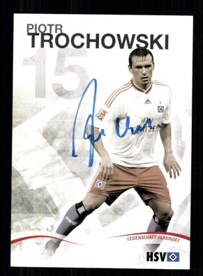 Piotr Trochowski Autogrammkarte Hamburger SV 2009-10 Original Signiert