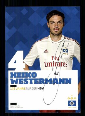 Heiko Westermann Autogrammkarte Hamburger SV 2012-13 Original Signiert