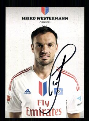 Heiko Westermann Autogrammkarte Hamburger SV 2014-15 Original Signiert