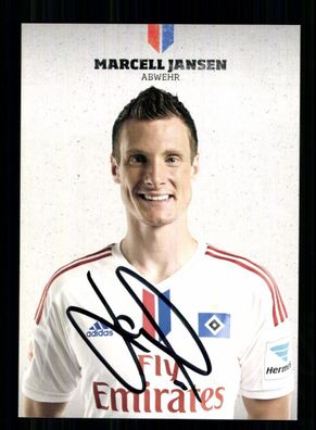Marcell Jansen Autogrammkarte Hamburger SV 2014-15 Original Signiert