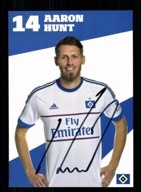 Aaron Hunt Autogrammkarte Hamburger SV 2015-16 Original Signiert