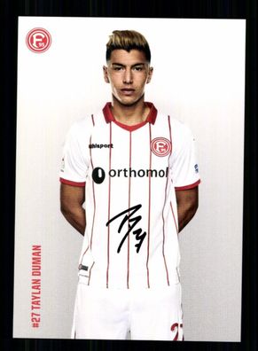Taylan Duman Autogrammkarte Fortuna Düsseldorf 2017-18 Original Signiert