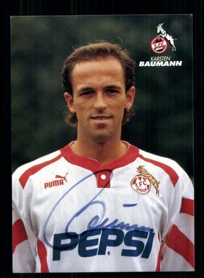 Karsten Baumann Autogrammkarte 1 FC Köln 1993-94 Original Signiert