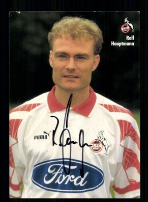 Ralf Hauptmann Autogrammkarte 1 FC Köln 1996-97 Original Signiert + 2