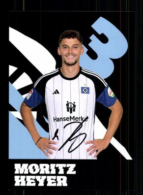 Moritz Heyer Autogrammkarte Hamburger SV 2023-24 Original Signiert