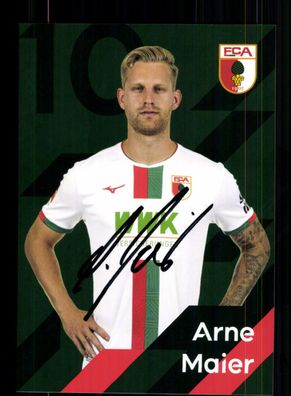 Arne Maier Autogrammkarte FC Augsburg 2023-24 Original Signiert