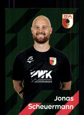 Jonas Scheuermann Autogrammkarte FC Augsburg 2023-24 Original Signiert